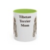 11oz-tibetan-terrier-mug-mom-light-green 11oz Tibetan Terrier Dog Mom Mug, Light Green, front view