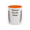 11oz-tibetan-terrier-mug-mom-orange 11oz Tibetan Terrier Dog Mom Mug, Orange, front view