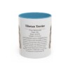 11oz Tibetan Terrier Mug, Light Blue, front view