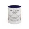 11oz Tibetan Terrier Mug, Navy, front view