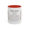 11oz Tibetan Terrier Mug, Red, front view