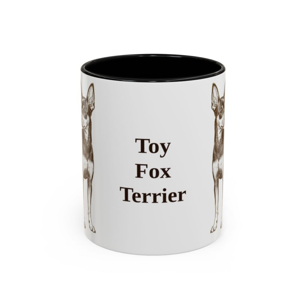11oz Toy Fox Terrier Mug, Black, front view