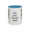 11oz Toy Fox Terrier Dog Dad Mug, Light Blue, front view