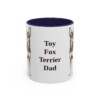 11oz Toy Fox Terrier Dog Dad Mug, Navy, front view