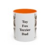 11oz Toy Fox Terrier Dog Dad Mug, Orange, front view