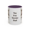 11oz Toy Fox Terrier Dog Dad Mug, Purple, front view