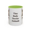11oz-toy-fox-terrier-mug-humor-light-green 11oz Funny Toy Fox Terrier Mug, Light Green, front view