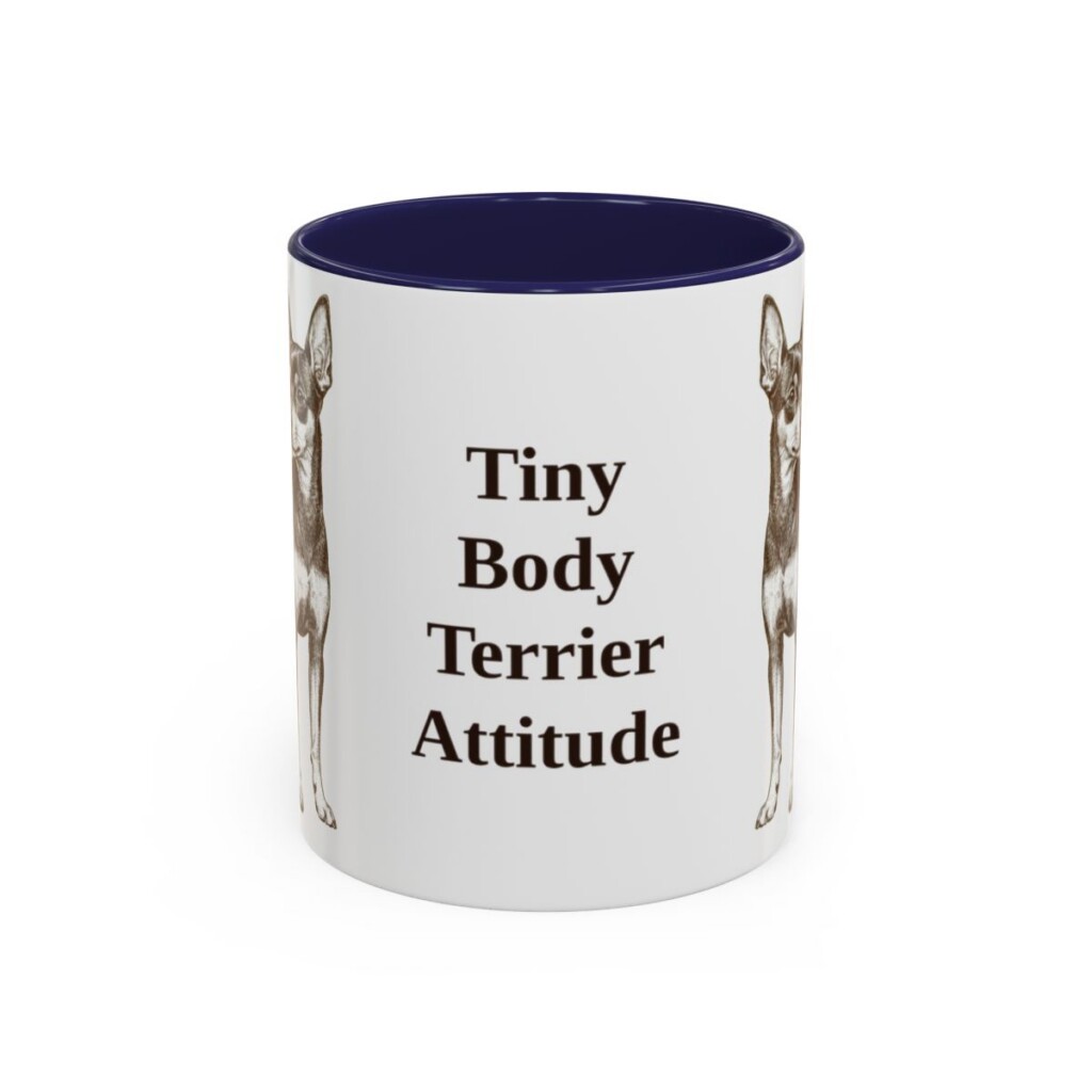 11oz-toy-fox-terrier-mug-humor-navy 11oz Funny Toy Fox Terrier Mug, Navy, front view