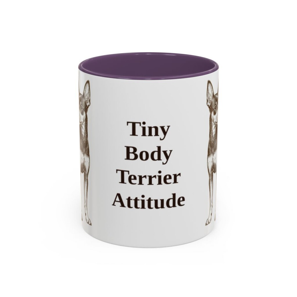 11oz-toy-fox-terrier-mug-humor-purple 11oz Funny Toy Fox Terrier Mug, Purple, front view