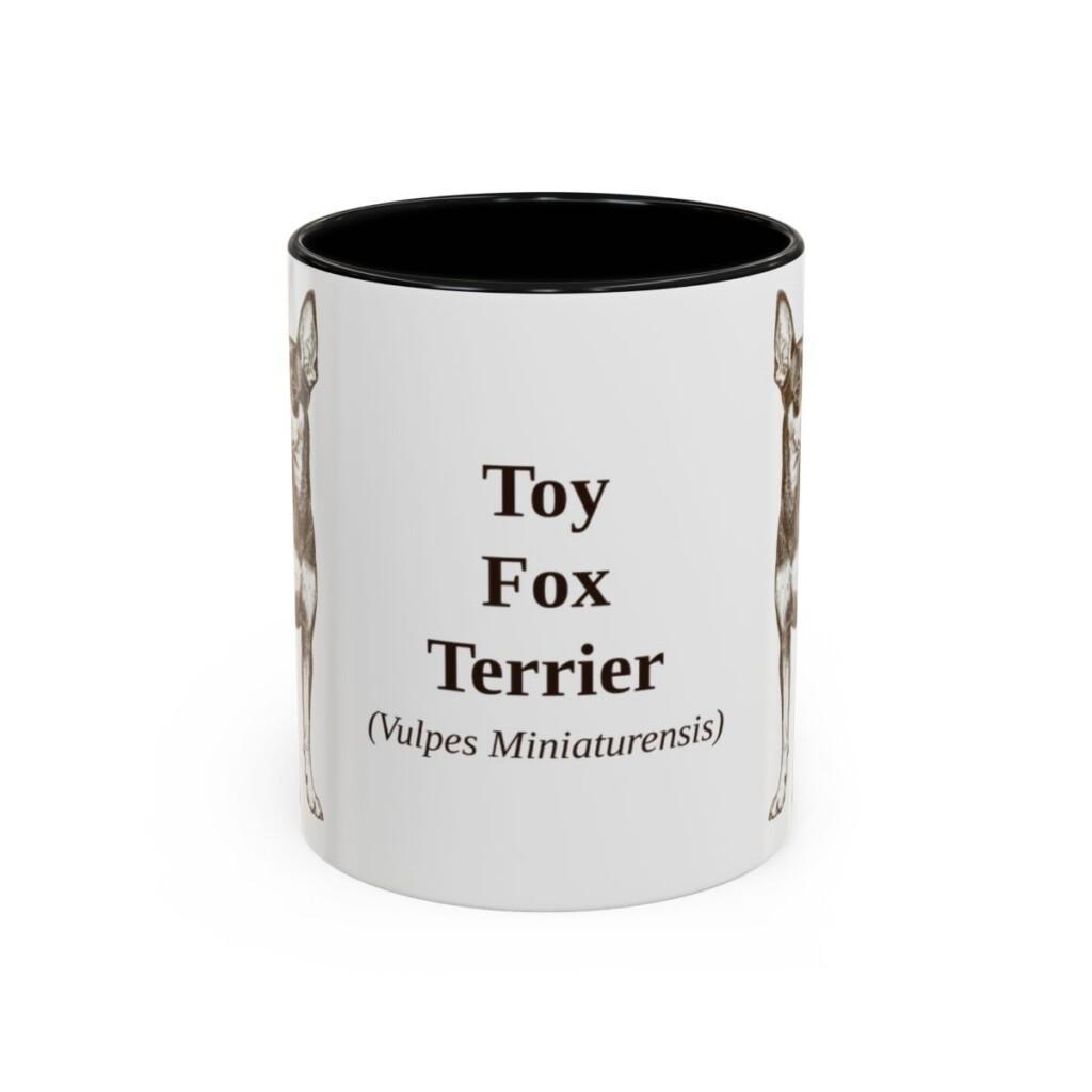 11oz-toy-fox-terrier-mug-latin-black-front 11oz Toy Fox Terrier Latin Mug, Black, front view