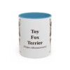 11oz-toy-fox-terrier-mug-latin-light-blue 11oz Toy Fox Terrier Latin Mug, Light Blue, front view