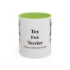 11oz-toy-fox-terrier-mug-latin-light-green 11oz Toy Fox Terrier Latin Mug, Light Green, front view
