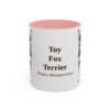 11oz-toy-fox-terrier-mug-latin-pink 11oz Toy Fox Terrier Latin Mug, Pink, front view