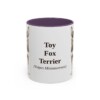 11oz-toy-fox-terrier-mug-latin-purple 11oz Toy Fox Terrier Latin Mug, Purple, front view