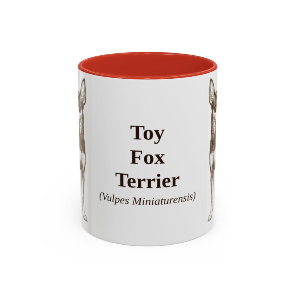11oz-toy-fox-terrier-mug-latin-red 11oz Toy Fox Terrier Latin Mug, Red, front view