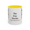 11oz-toy-fox-terrier-mug-latin-yellow 11oz Toy Fox Terrier Latin Mug, Yellow, front view
