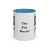 11oz Toy Fox Terrier Mug, Light Blue, front view