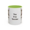 11oz Toy Fox Terrier Mug, Light Green, front view
