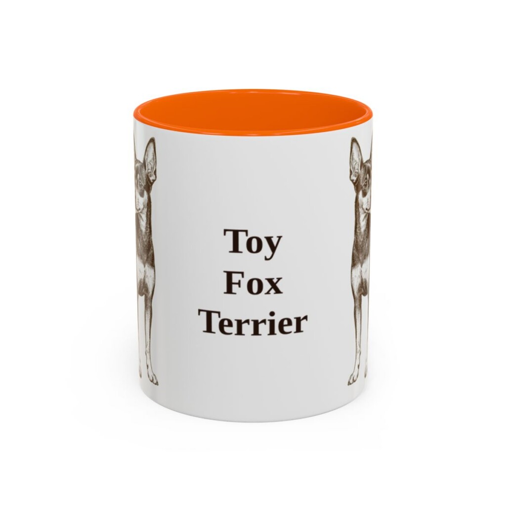 11oz Toy Fox Terrier Mug, Orange, front view