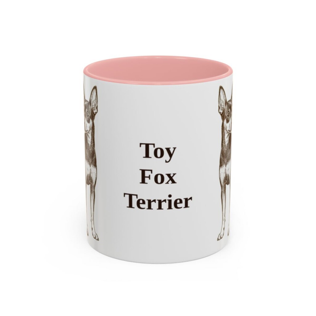 11oz Toy Fox Terrier Mug, Pink, front view