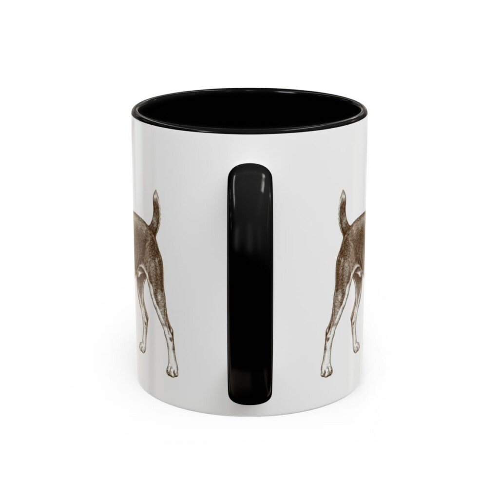 11oz Toy Fox Terrier Mug, Black, back view
