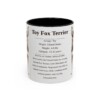 11oz Toy Fox Terrier Mug, Black, front view