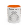 11oz Toy Fox Terrier Mug, Orange, front view