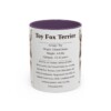 11oz Toy Fox Terrier Mug, Purple, front view