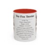11oz Toy Fox Terrier Mug, Red, front view