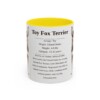 11oz Toy Fox Terrier Mug, Yellow, front view