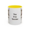11oz Toy Fox Terrier Mug, Yellow, front view
