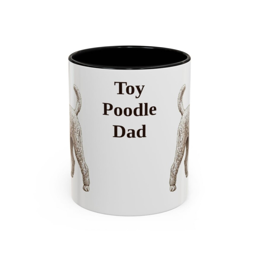 11oz-toy-poodle-mug-dad-black-front 11oz Toy Poodle Dog Dad Mug, Black, front view