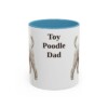 11oz-toy-poodle-mug-dad-light-blue 11oz Toy Poodle Dog Dad Mug, Light Blue, front view