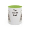 11oz-toy-poodle-mug-dad-light-green 11oz Toy Poodle Dog Dad Mug, Light Green, front view