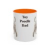 11oz-toy-poodle-mug-dad-orange 11oz Toy Poodle Dog Dad Mug, Orange, front view