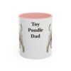 11oz-toy-poodle-mug-dad-pink 11oz Toy Poodle Dog Dad Mug, Pink, front view