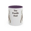 11oz-toy-poodle-mug-dad-purple 11oz Toy Poodle Dog Dad Mug, Purple, front view