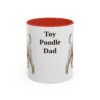 11oz-toy-poodle-mug-dad-red 11oz Toy Poodle Dog Dad Mug, Red, front view