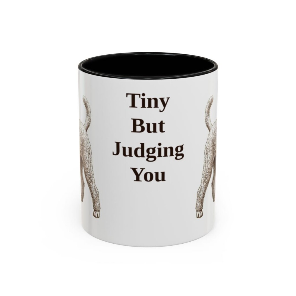 11oz Funny Toy Poodle Mug, Black, front view