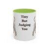 11oz Funny Toy Poodle Mug, Light Green, front view
