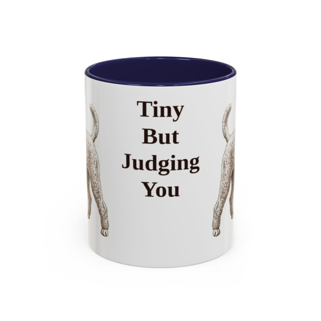 11oz Funny Toy Poodle Mug, Navy, front view