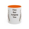 11oz Funny Toy Poodle Mug, Orange, front view