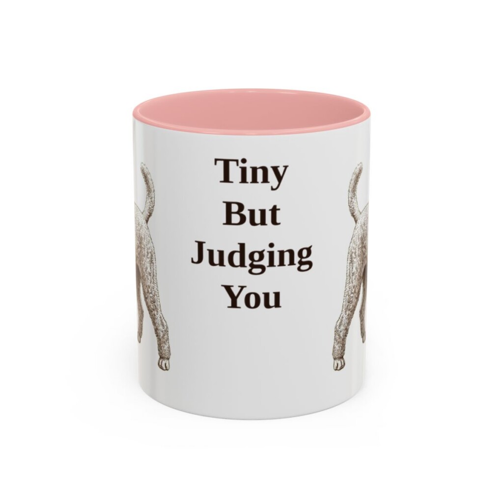 11oz Funny Toy Poodle Mug, Pink, front view