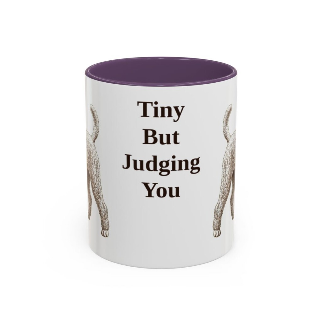 11oz Funny Toy Poodle Mug, Purple, front view