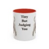 11oz Funny Toy Poodle Mug, Red, front view