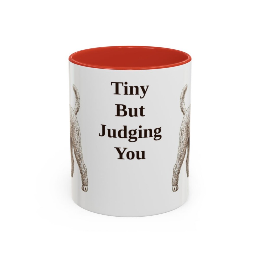 11oz Funny Toy Poodle Mug, Red, front view