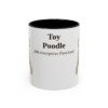 11oz Toy Poodle Latin Mug, Black, front view