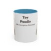 11oz Toy Poodle Latin Mug, Light Blue, front view