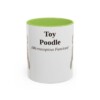 11oz Toy Poodle Latin Mug, Light Green, front view
