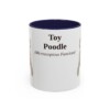 11oz Toy Poodle Latin Mug, Navy, front view